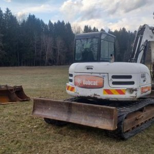 foto 12.5t kettenbagger gummi powertilt offset Bobcat 444